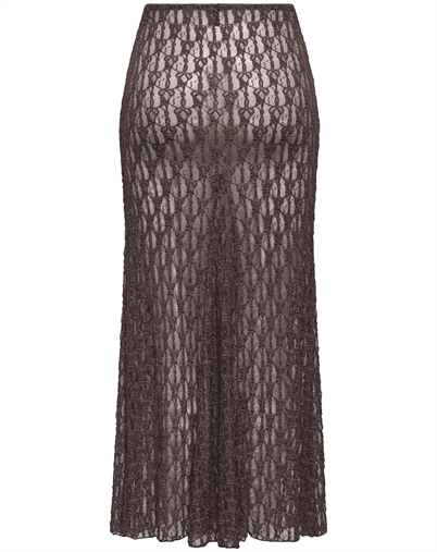 Only - ONLAya Lace Long Nederdel -  Chocolate Martini